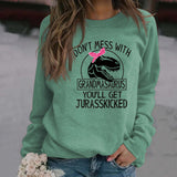 DON'T MESS WITH Brief Rundhals Lose Langarm Plus Größe Pullover Mädchen