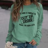 CETTE MOM EST LETTRÉ SWEAT-SHIRT À MANCHES LONGUES AMPLE ET DÉCONTRACTÉ À COL ROND
