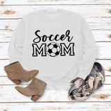 Pull simple à col rond et manches longues, pull ample imprimé maman de football