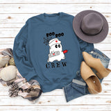 BOO BOO CREW Lettre Lâche Automne/Hiver Bas Manches Longues Pull Femme