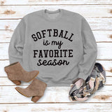 SOFTBALL est mon pull simple à col rond et manches longues, pull ample