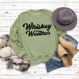 Whiyweather Letter Casual Round Neck Long Sleeve Sweater Loose Sports Fashion Bottoming Shirt Women's Dress