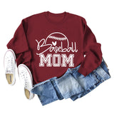 Baseball Mom Baseball Brief Druck Herbst/Winter Baseball Langarm Plus Größe Pullover Mädchen