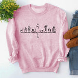 Rundhals-Oberteile, langärmliges, bedrucktes, lockeres Sweatshirt