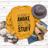 JUSTE PARCE QUE Sweat-shirt ample à manches longues imprimé lettres