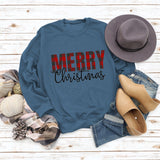 Sweat-shirt à manches longues pour femmes, joyeux noël, mode lettre automne hiver