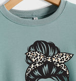 T-shirt col rond avec lettres pour femmes, pull ample imprimé Shit Show