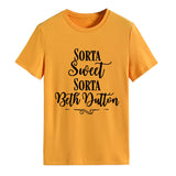 Sorta Sweet Sorta Fashion Damen T-Shirt mit Rundhalsausschnitt und kurzen Ärmeln