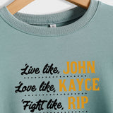 Live Like John Love Damen-Pullover mit Buchstaben, Rundhalsausschnitt, lockeres Langarmshirt, großer Pullover