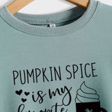 PUMPKIN SPICE IS MY LETTER LOVE PUMPKIN Rundhalsausschnitt Langarm-Sweatshirt für Damen in Übergröße
