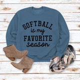 SOFTBALL est mon pull simple à col rond et manches longues, pull ample