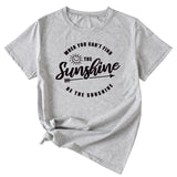 Wenn Sie das kurzärmlige T-Shirt mit Rundhalsausschnitt und Buchstaben-Print nicht finden können