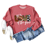 „For The Love Of The Game“ Rugby-Sweatshirt mit Leopardenmuster und Aufschrift