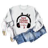 Not Today Vecna ​​Pull ample à manches longues pour femme