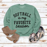 SOFTBALL est mon pull simple à col rond et manches longues, pull ample