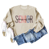Spot Senior Class of 2023 Letter Lockerer, lässiger Langarmpullover für Damen