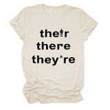 T-shirt ample à manches courtes, avec lettres imprimées, à la mode