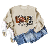 „For The Love Of The Game“ Rugby-Sweatshirt mit Leopardenmuster und Aufschrift
