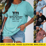 TItI TEE TEE Sommerbrief, Rundhalsausschnitt, lockeres kurzärmliges Damen-T-Shirt