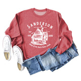 SANDERSON BED Lettres Col Rond Bas Manches Longues Sweat Femme