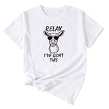 Sable Large T-Shirt Femme RELAX I'VE GOAT Manches Courtes
