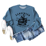 SANDERSON BED Lettres Col Rond Bas Manches Longues Sweat Femme