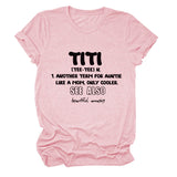 TItI TEE TEE Sommerbrief, Rundhalsausschnitt, lockeres kurzärmliges Damen-T-Shirt