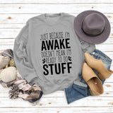 JUSTE PARCE QUE Sweat-shirt ample à manches longues imprimé lettres