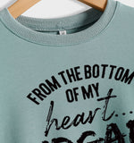 Von unten Buchstaben Rundhals Damen Tops Langärmeliges Bedrucktes Loses Sweatshirt