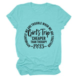 T-shirt ample à manches courtes et col rond pour filles, ratio de voyage, lettre
