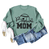 Baseball Mom Baseball Brief Druck Herbst/Winter Baseball Langarm Plus Größe Pullover Mädchen