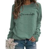 Pull col rond à manches longues pour femme, juste une lettre de plus, grande taille