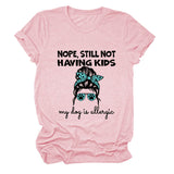 Non, je n'ai toujours pas de mode, T-shirt ample à manches courtes pour femmes