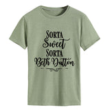 Sorta Sweet Sorta Fashion Damen T-Shirt mit Rundhalsausschnitt und kurzen Ärmeln