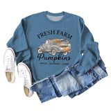 Frauen Casual Buchstaben Rundhals Lose Langarm Pullover Spot
