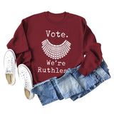Vote We're Ruthless – Übergroßes, lockerärmeliges Rundhals-Sweatshirt