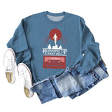 RUNNING UP THAT HILL DAMEN-SHIRT MIT RUNDHALSAUSSCHNITT, LANGARM, SWEATSHIRT IN ÜBERGRÖSSE