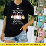 SOMETIMES QUESTION MY Sommer-T-Shirt mit Buchstaben und kurzen Ärmeln, bedruckt mit Rundhalsausschnitt