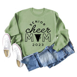 SENIOR CHEER MOM 2023 Lettre Col Rond Mode Automne Hiver Pull À Manches Longues