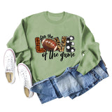 „For The Love Of The Game“ Rugby-Sweatshirt mit Leopardenmuster und Aufschrift