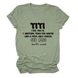 TItI TEE TEE Sommerbrief, Rundhalsausschnitt, lockeres kurzärmliges Damen-T-Shirt