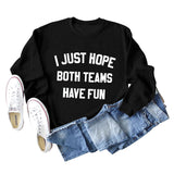 I JUST HOPE BOTH Fashion Round Neck Long Sleeve Large Size Sweater