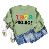 1973 PRO ROE Letter Ladies Bottoming Long Sleeve Sweater