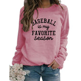 Baseball ist mein Lieblingsbrief Rundhals Großer Langarmpullover