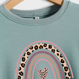 VOIR LA LETTRE ABLE NOT IMPRIMÉ LÉOPARD LOVE CREWNECK SWEAT-SHIRT À MANCHES LONGUES FEMME