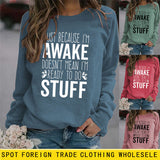 JUSTE PARCE QUE Sweat-shirt ample à manches longues imprimé lettres