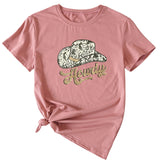 T-shirt à manches courtes et col rond Howdy Funny Graphic