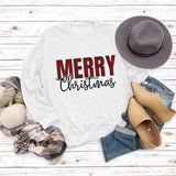 Sweat-shirt à manches longues pour femmes, joyeux noël, mode lettre automne hiver