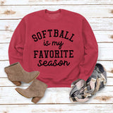 SOFTBALL est mon pull simple à col rond et manches longues, pull ample