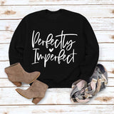 Perfekt unvollkommen monogrammiertes Damen Sweatshirt